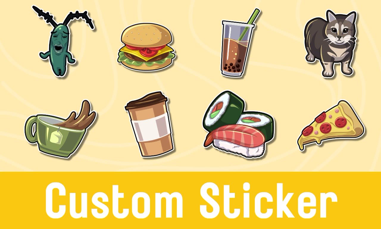 Cute sticker illustration samples