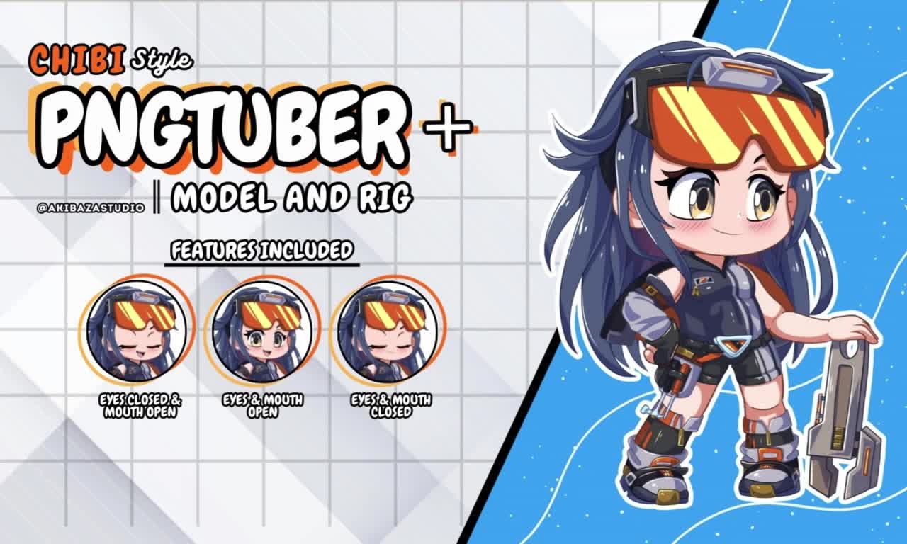 Chibi style PNGTuber model