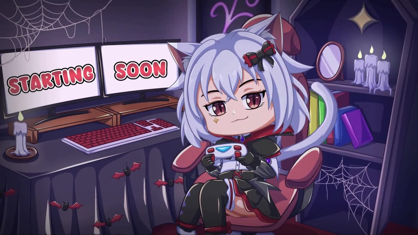 Animated Starting Soon stream overlay sample