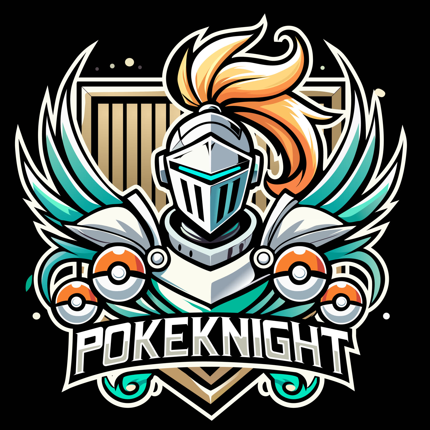 PokeKnight esports logo of an armoured knight