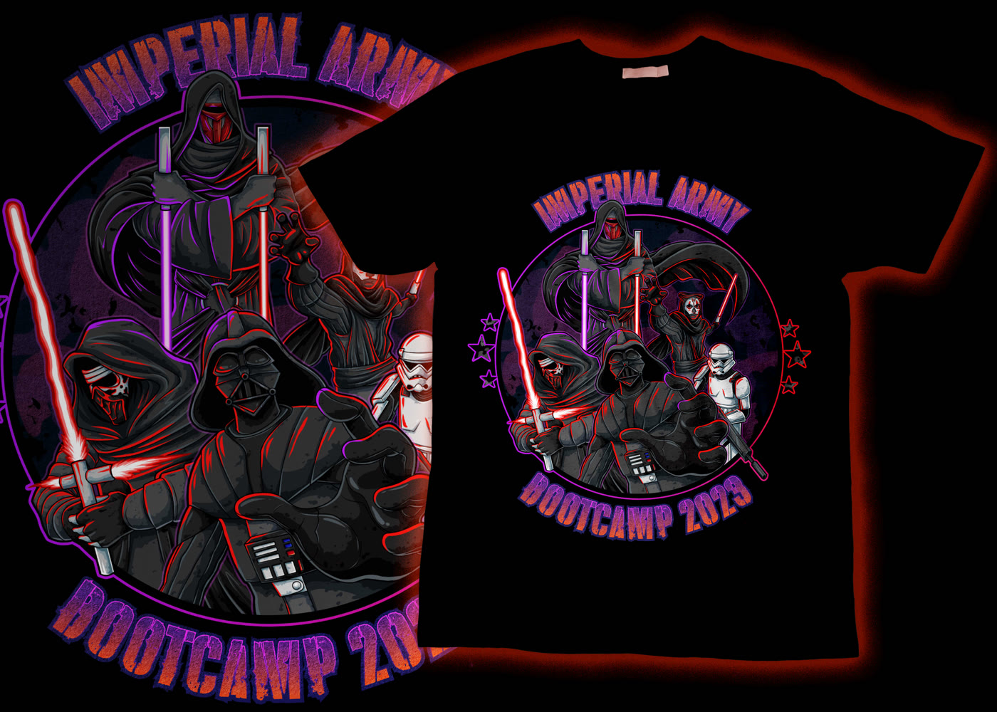 Imperial Army Bootcamp 2023 T-shirt design mock-up